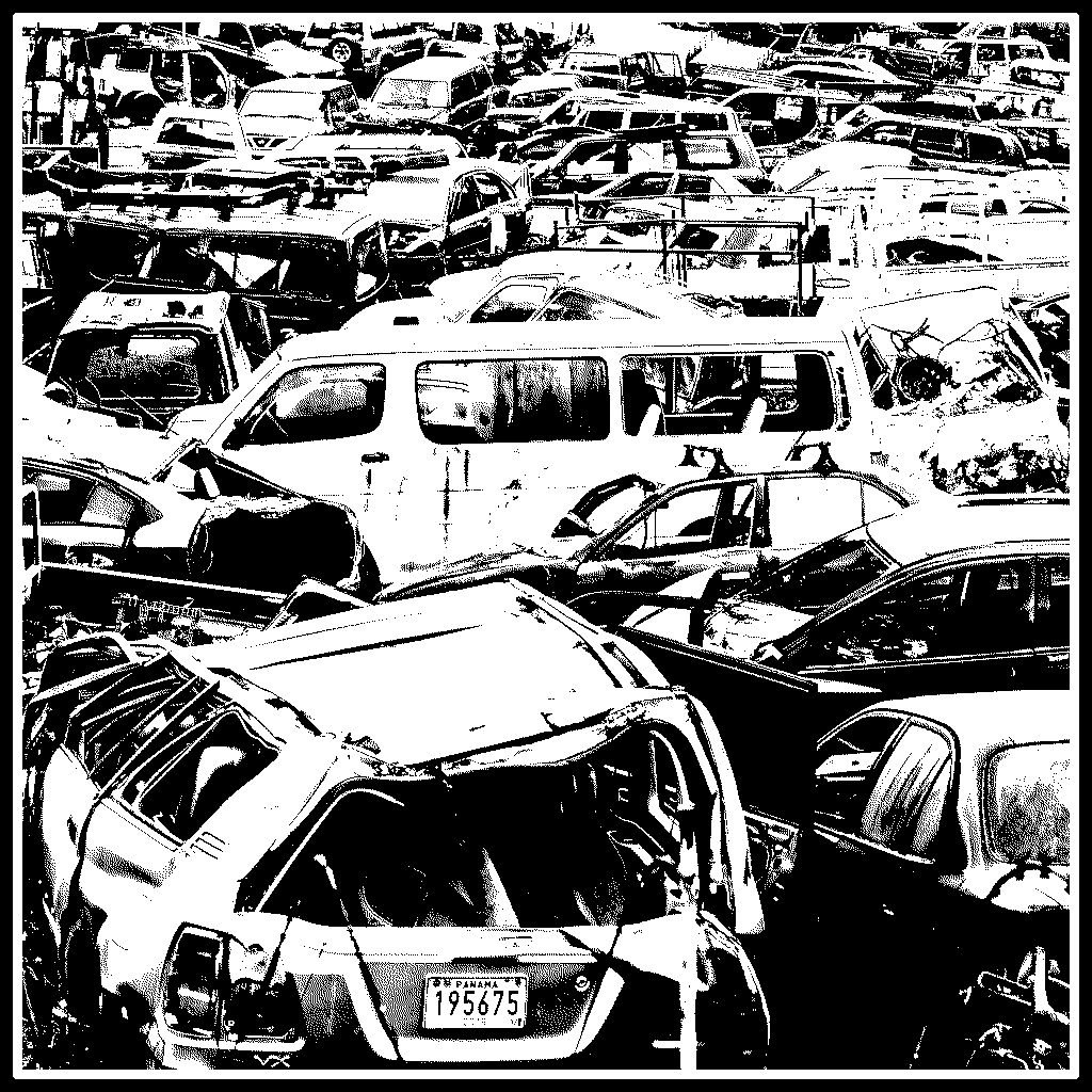 A ton of cars destroyed